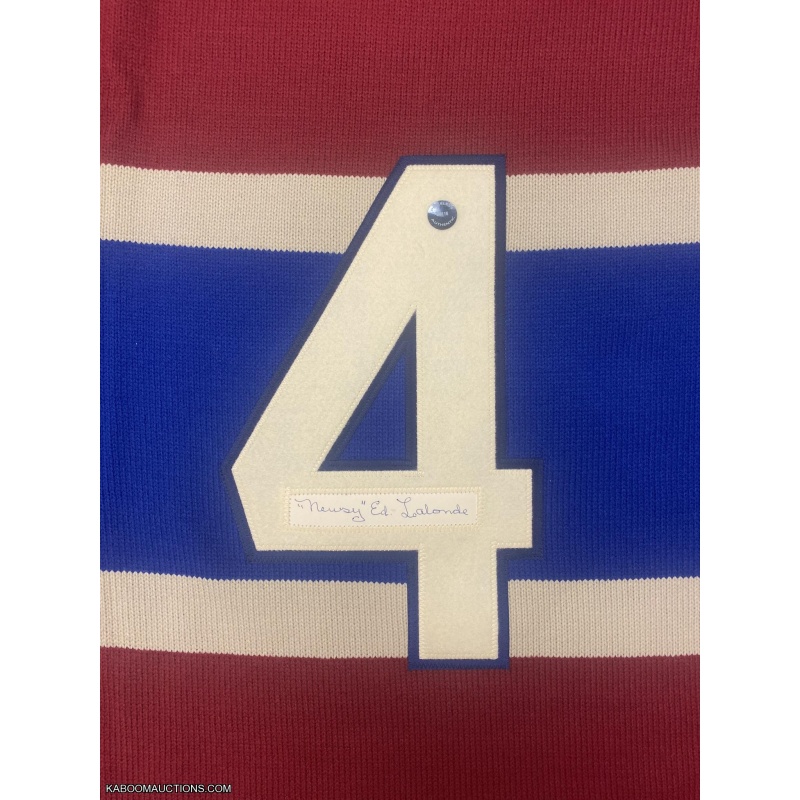 "Newsy" Ed Lalonde (deceased 1970) Signed Montreal Canadiens Vintage Wool 1915 Model Jersey