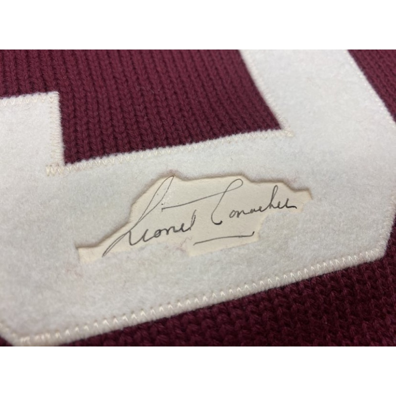 "The Big Train" Lionel Conacher (deceased 1954) Signed Montreal Maroons Vintage Wool 1930's Model Jersey