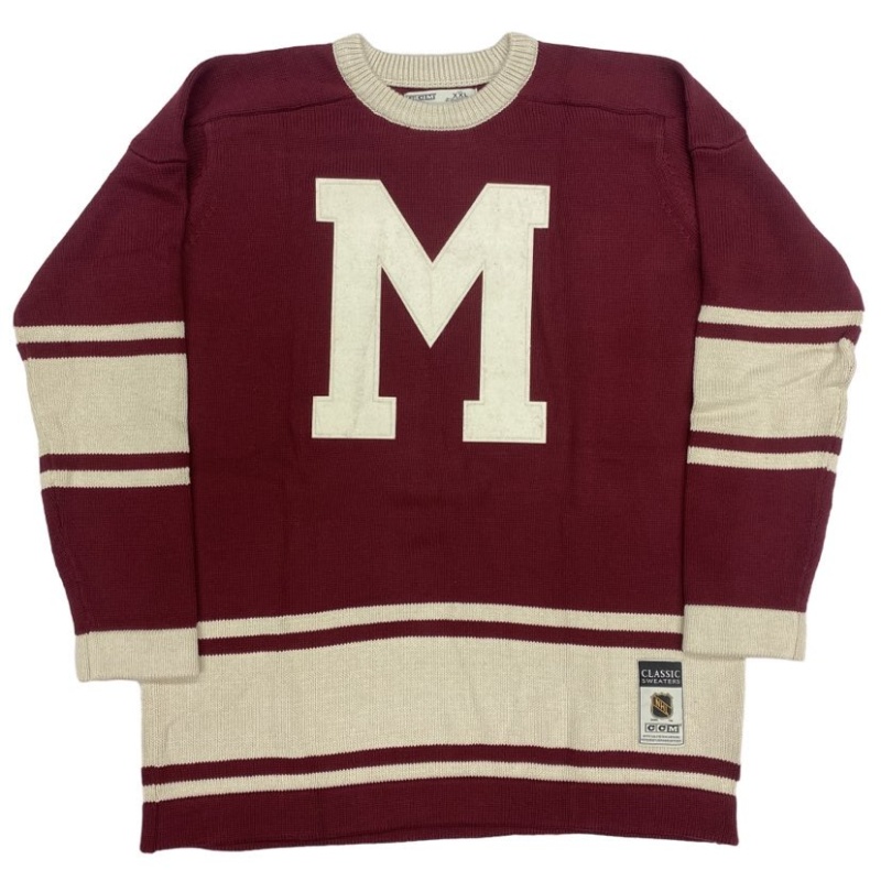 "The Big Train" Lionel Conacher (deceased 1954) Signed Montreal Maroons Vintage Wool 1930's Model Jersey