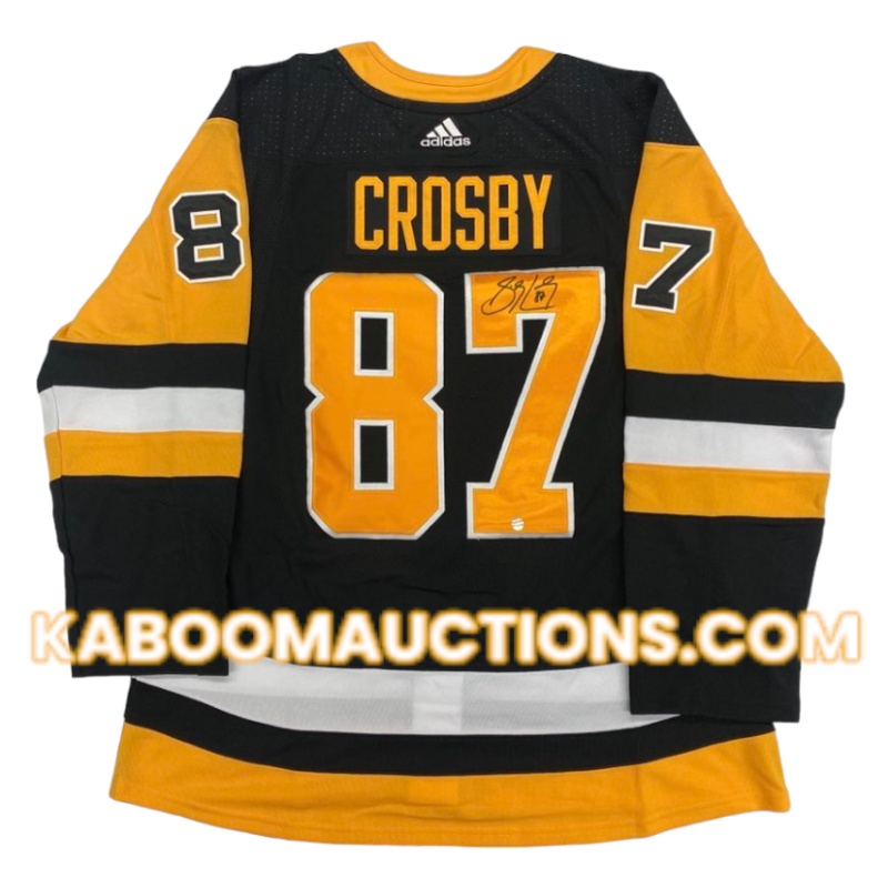 Sidney CROSBY Signed Pittsburgh Penguins Pro Adidas Black Jersey