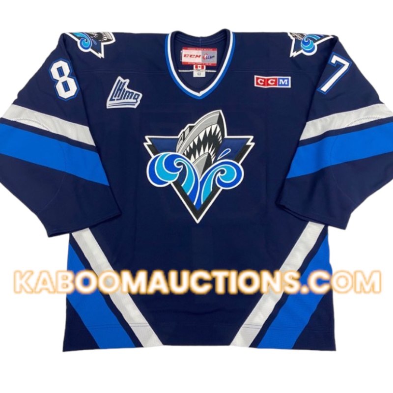 Sidney CROSBY Signed Rimouski Oceanic Pro CCM Blue Jersey