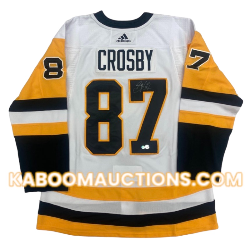 Sidney CROSBY Signed Pittsburgh Penguins Pro Adidas White Jersey