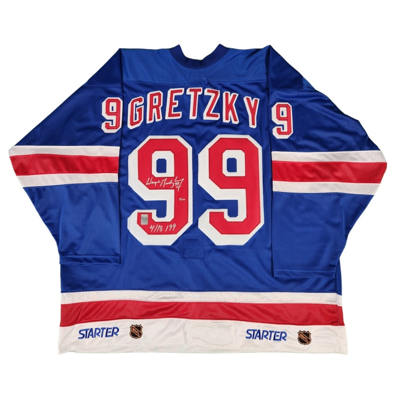 Wayne GRETZKY Signed New York Rangers LAST GAME Dated Ltd 1/299! HOLY GRAIL GRETZKY JERSEY!