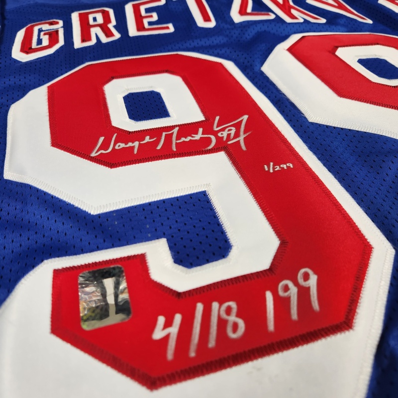 Wayne GRETZKY Signed New York Rangers LAST GAME Dated Ltd 1/299! HOLY GRAIL GRETZKY JERSEY!