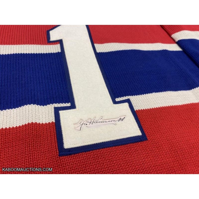 George Hainsworth (deceased 1950) Signed Montreal Canadiens Vintage Wool Model Jersey