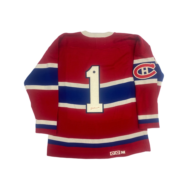 George Hainsworth (deceased 1950) Signed Montreal Canadiens Vintage Wool Model Jersey