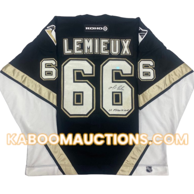 Mario LEMIEUX Signed Pittsburgh Penguins "LE MAGNIFIQUE" Vintage Jersey *RARE*