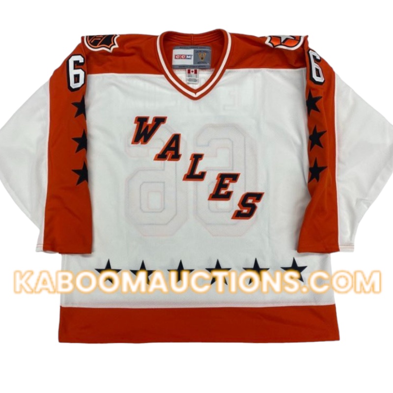 VERY RARE Mario LEMIEUX Signed Vintage NHL Wales Conference All-Star Pro Jersey