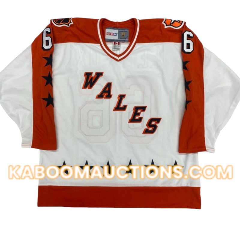 VERY RARE Mario LEMIEUX Signed Vintage NHL Wales Conference All-Star Pro Jersey