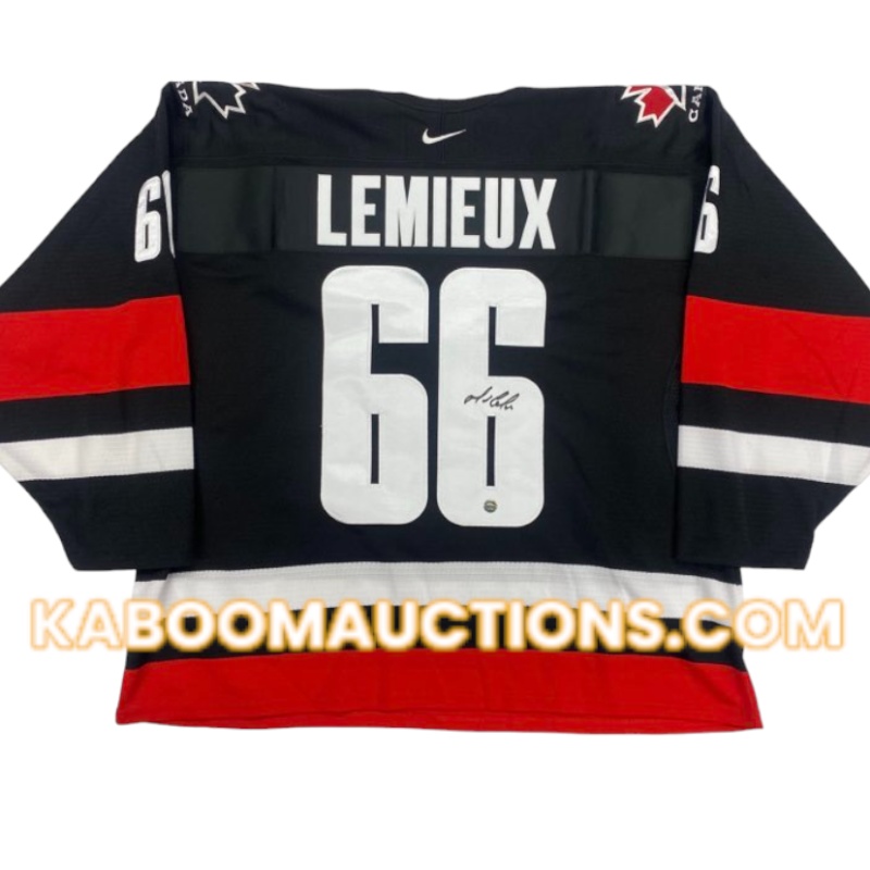 Mario LEMIEUX Signed Team Canada World Cup 2004 Black Nike Jersey *RARE*