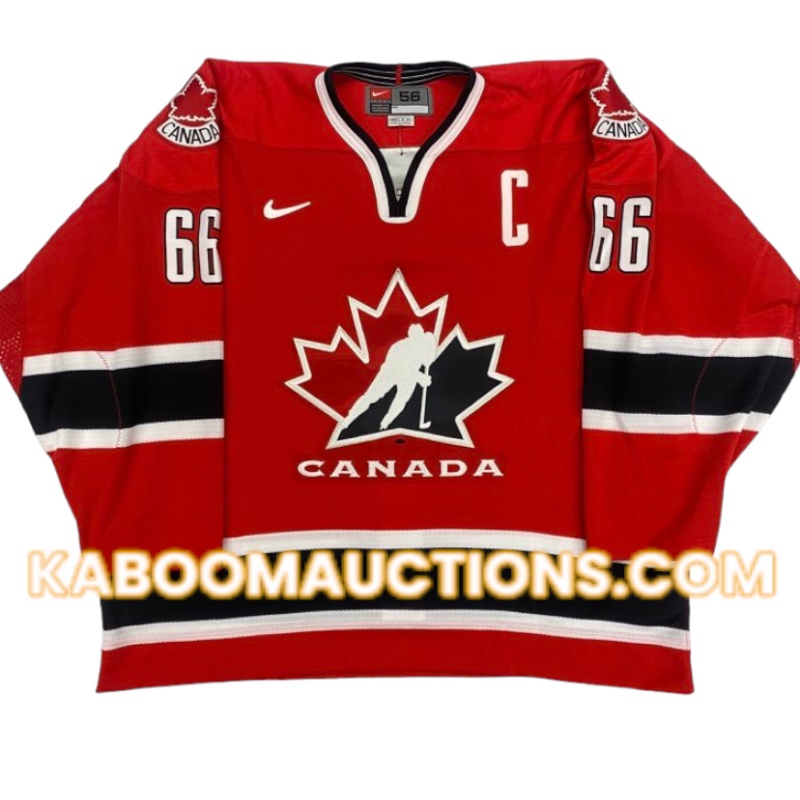 Mario LEMIEUX Signed Team Canada 2002 Olympic Pro Nike Red Jersey *VERY RARE!*