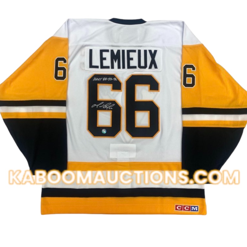 Mario LEMIEUX Signed Pittsburgh Penguins "Hart 88-93-96" CCM Pro Jersey *RARE*