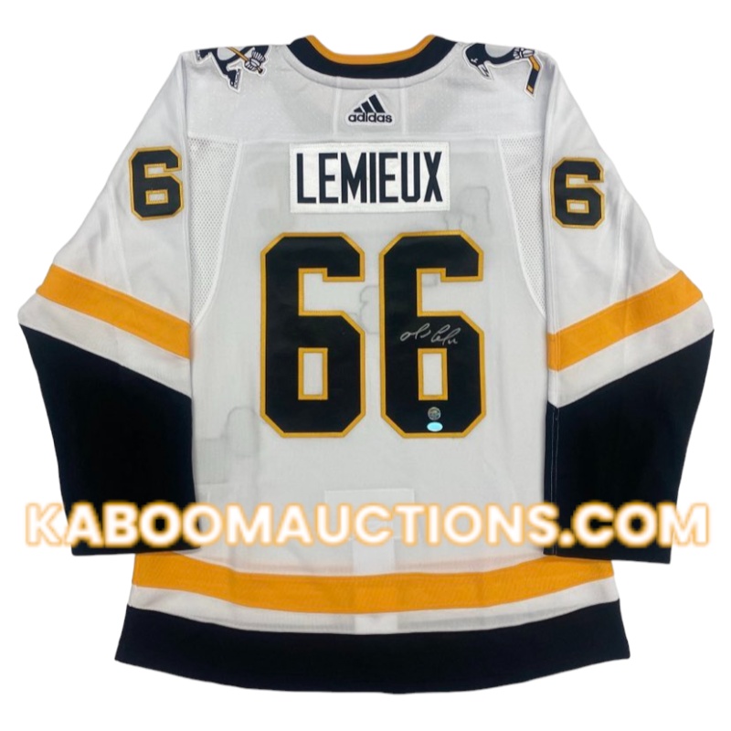 Mario LEMIEUX Signed Pittsburgh Penguins Reverse Retro Pro Adidas Jersey *RARE*