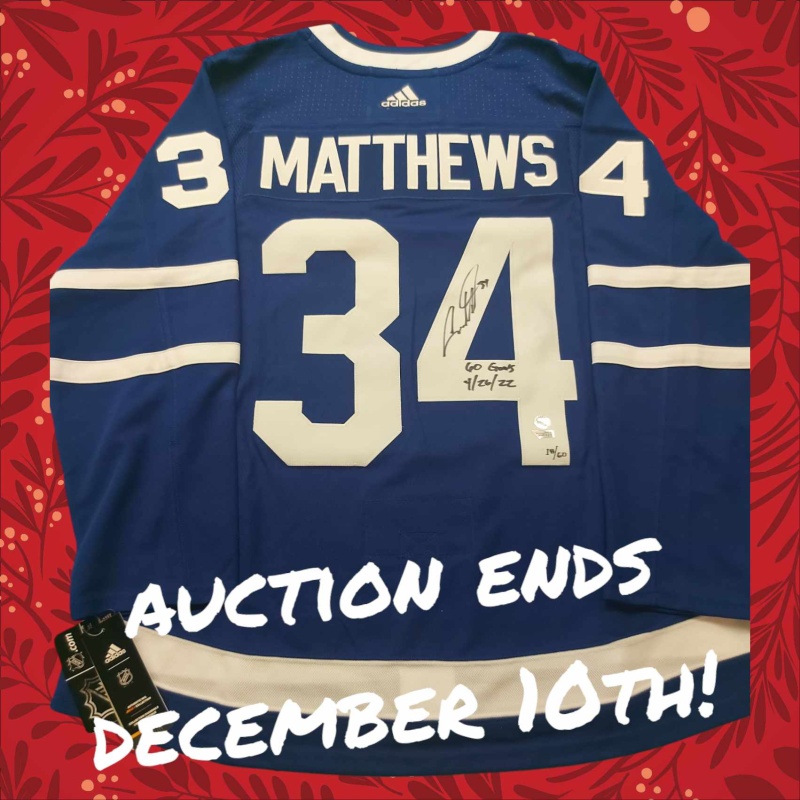 Auston MATTHEWS Signed Toronto Maple Leafs Brand New Adidas sz54 60th GOAL Dated LTD Jersey #18/60