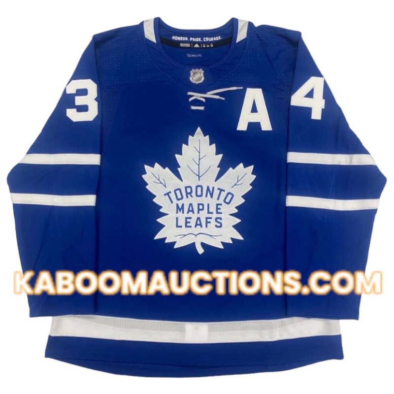 Auston MATTHEWS Signed Toronto Maple Leafs "60 Goals" & "4/26/22" LTD #/60 Dual Inscribed Pro Adidas Blue (Home) Jersey