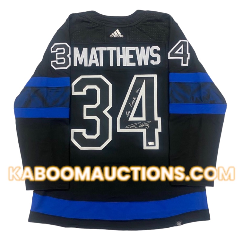 Auston MATTHEWS Signed Toronto Maple Leafs "Go Leafs Go" Inscribed Pro Adidas Alternate Jersey