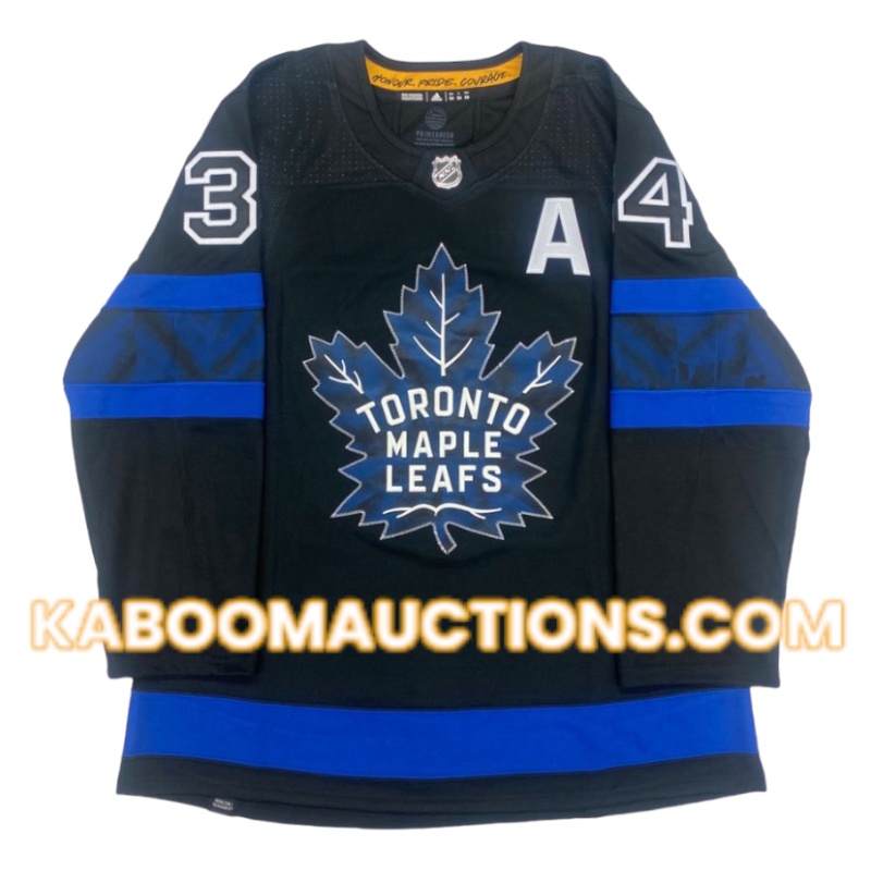 Auston MATTHEWS Signed Toronto Maple Leafs "Go Leafs Go" Inscribed Pro Adidas Alternate Jersey