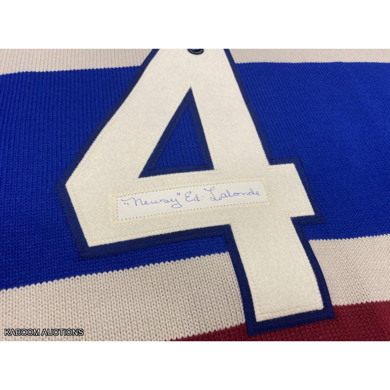 "Newsy" Ed Lalonde (deceased 1970) Signed Montreal Canadiens Vintage Wool 1915 Model Jersey