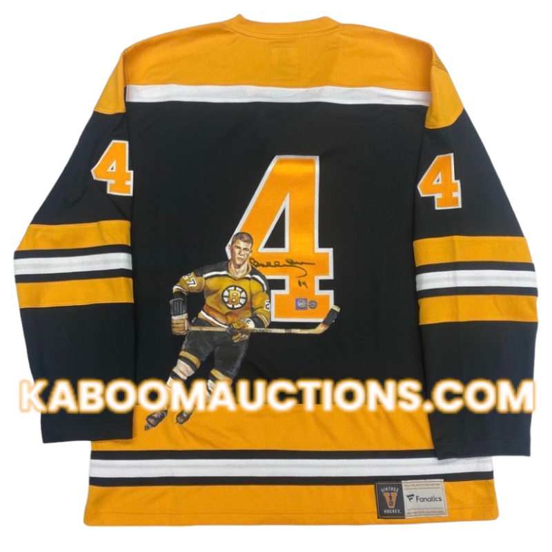 Bobby ORR Signed Boston Bruins HAND PAINTED "Rookie" 1/1 Black Jersey