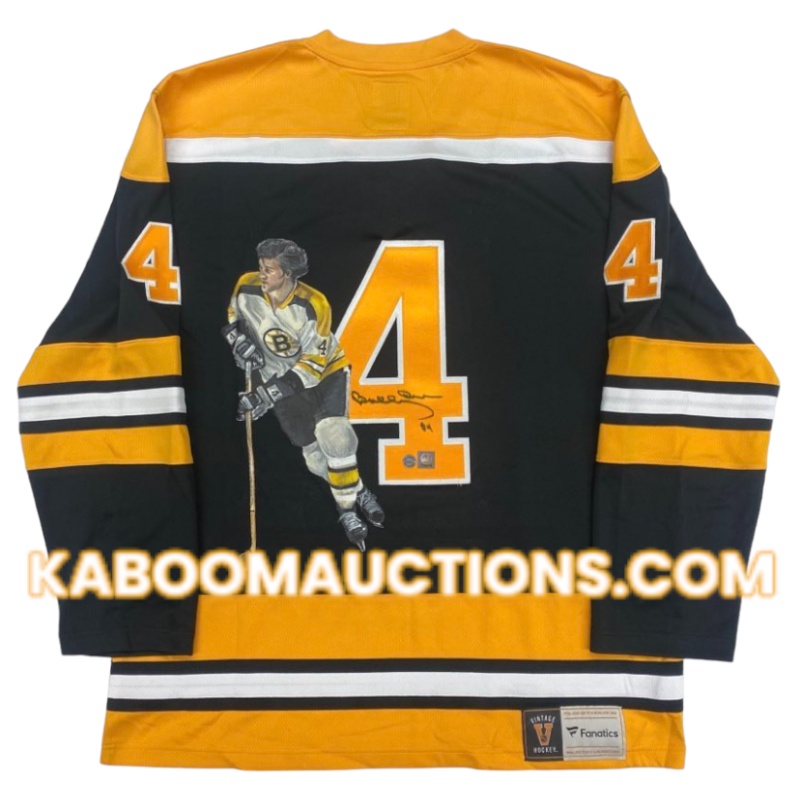 Bobby ORR Signed Boston Bruins HAND PAINTED "Skating" 1/1 Black Jersey