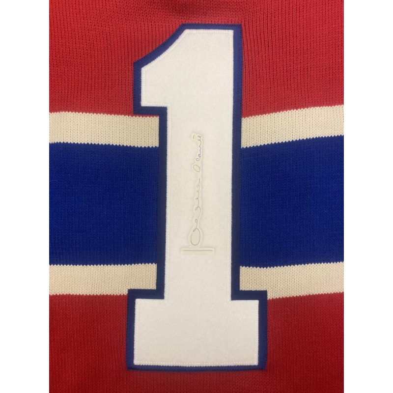 "Jake The Snake" Jacques Plante (deceased 1986) Signed Montreal Canadiens Vintage Wool Model Jersey