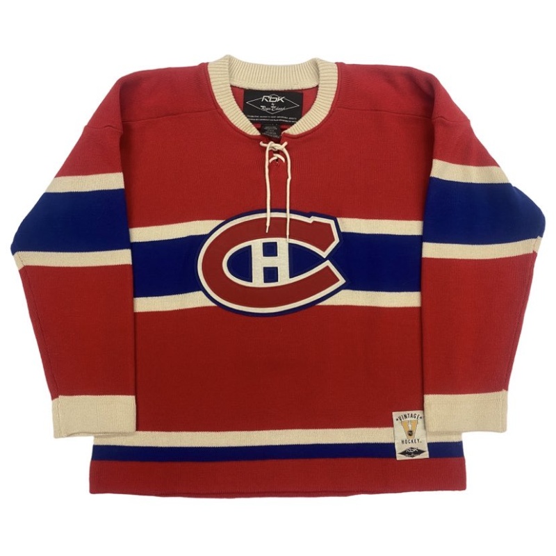 "Jake The Snake" Jacques Plante (deceased 1986) Signed Montreal Canadiens Vintage Wool Model Jersey