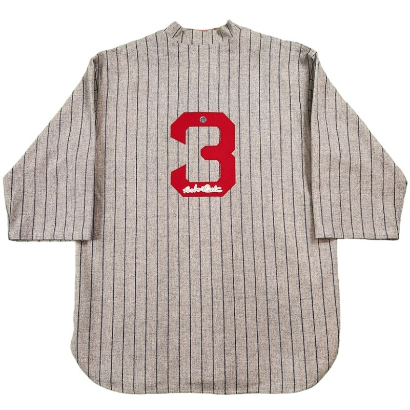 BABE RUTH Auto Boston Red Sox Vintage Wool 1918 Model Mitchell & Ness Jersey!