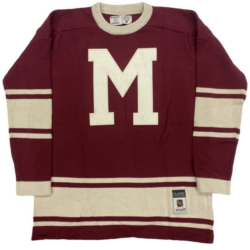 Babe Siebert (deceased 1939) Signed Montreal Maroons Vintage Wool 1930's Model Jersey