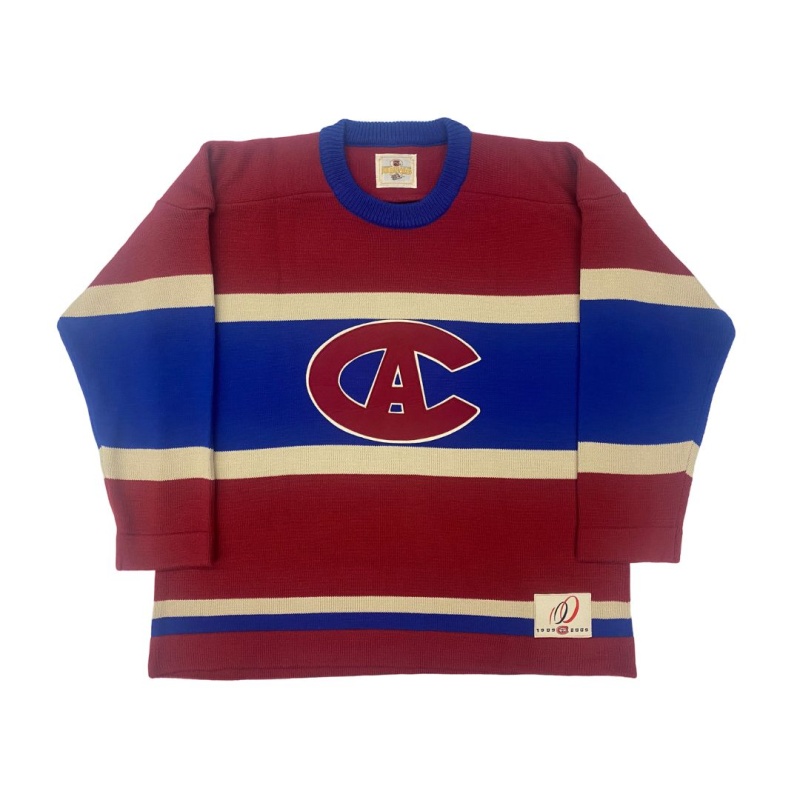 "Newsy" Ed Lalonde (deceased 1970) Signed Montreal Canadiens Vintage Wool 1915 Model Jersey